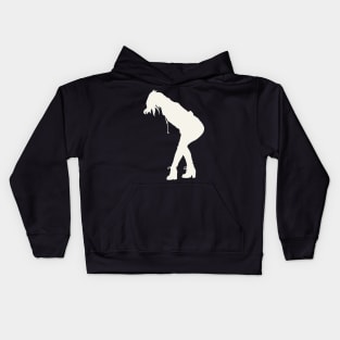 Woman Pop Art White Silhouette Kids Hoodie